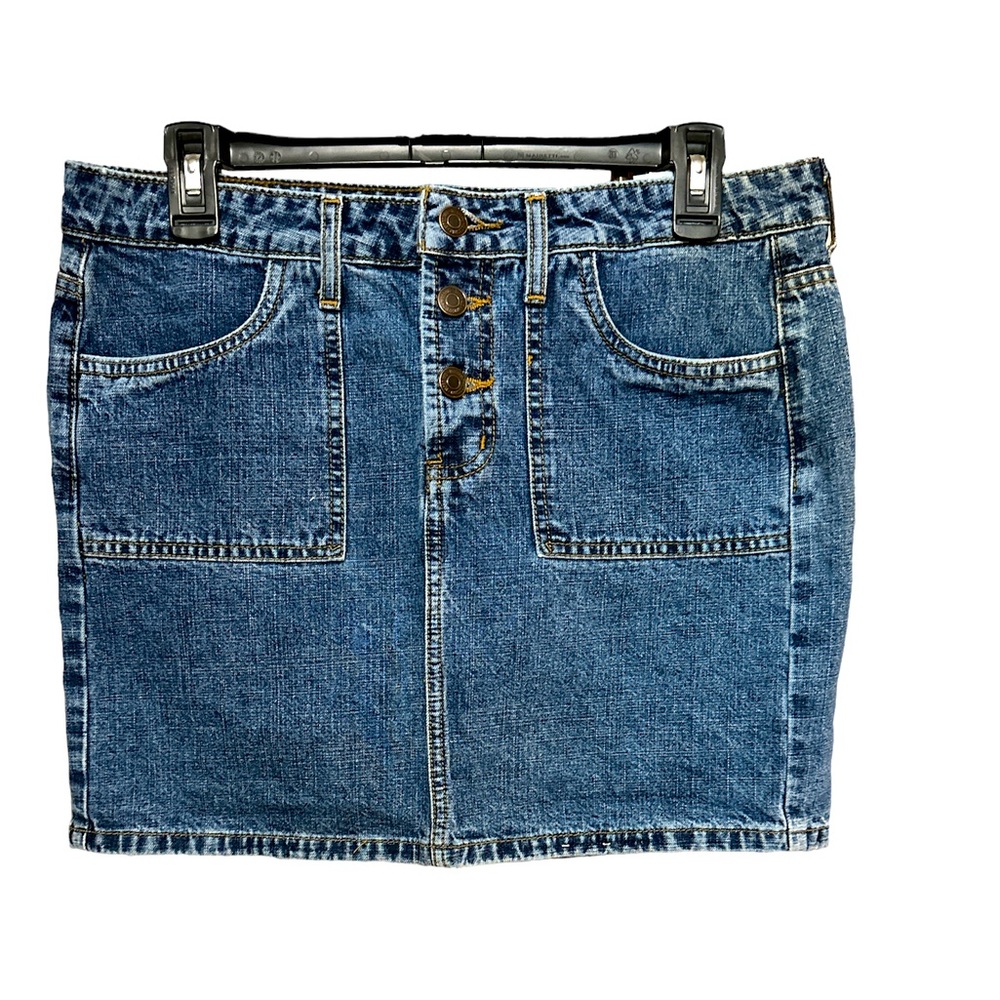 Mossimo dark wash denim mini skirt.  NWOT, size 9.